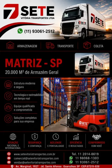 Operação interna com empilhadeira